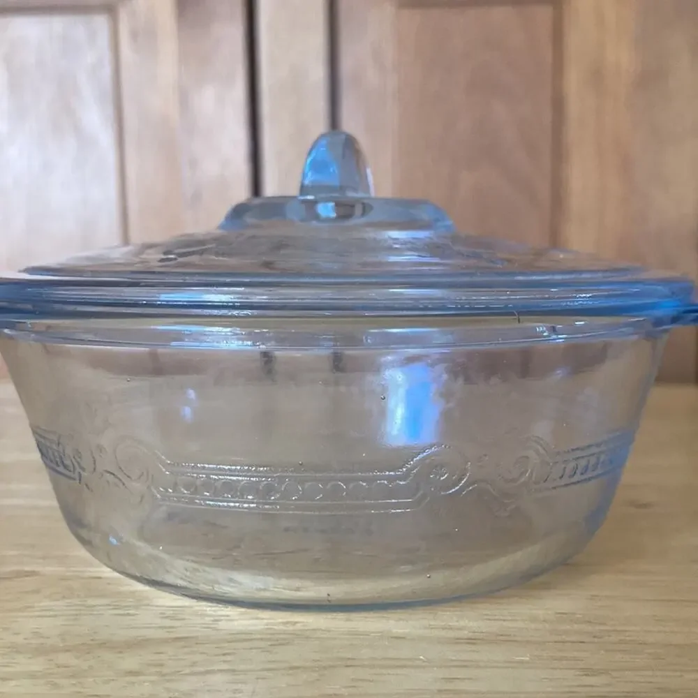 Vintage 1941-1956 Fire King Philbe Saphire Blue Mini Casserole Dish